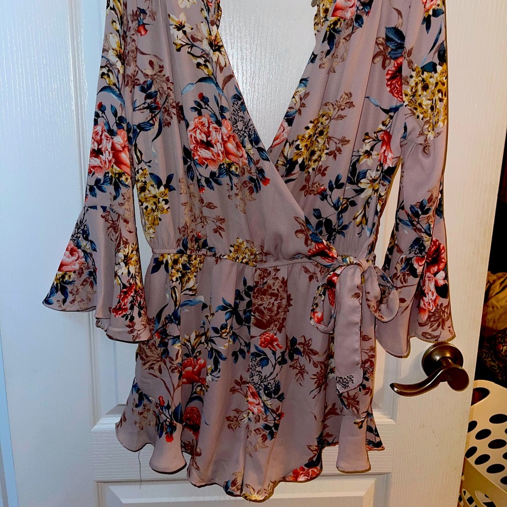 She + Sky Large Floral Romper